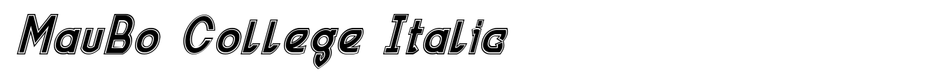 MauBo College Italic